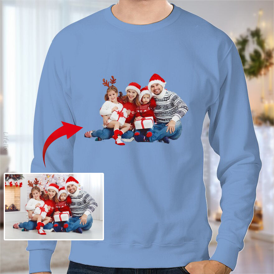 Custom Photo - Christmas Gift For Family Sweatshirt By @YourOwn