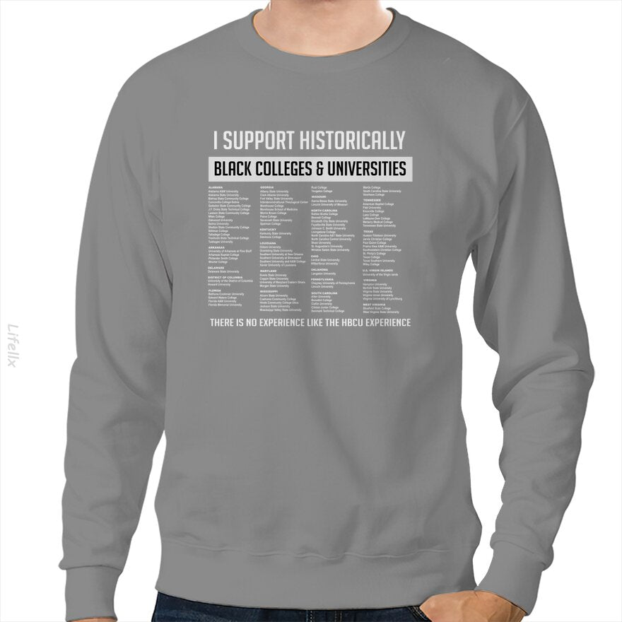 Support HBCUs List Sweatshirt By @Silviaro