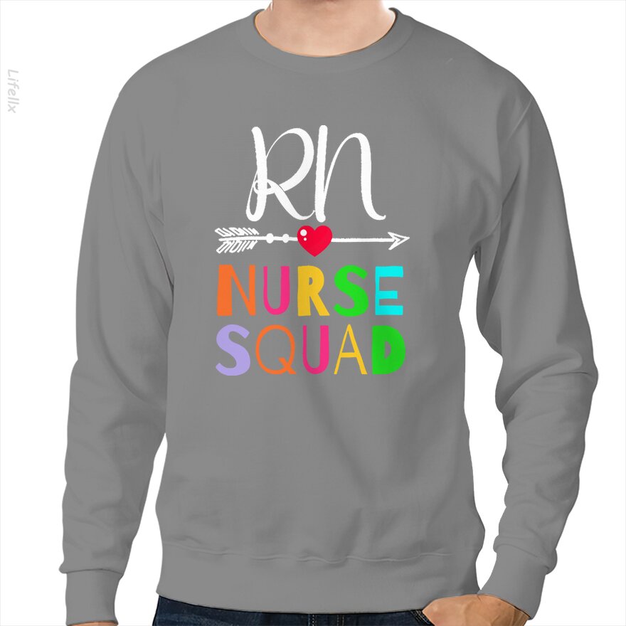 Nurse Awesome R N Nurse Squad Funny Colleague Sweatshirt By @Silviaro