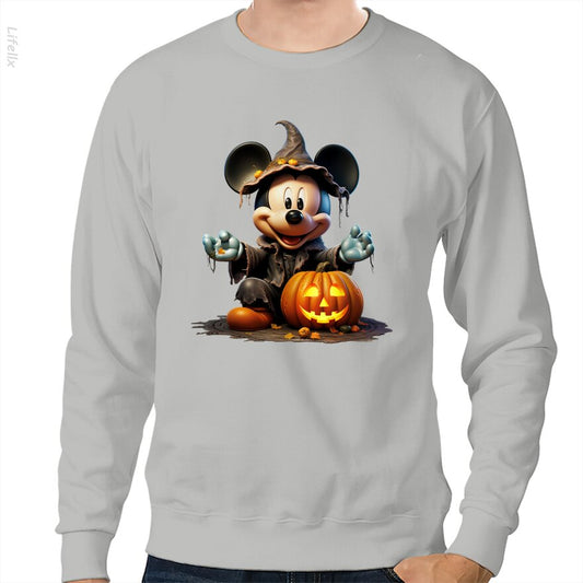 Mickey Cartoon d'Halloween avec Citrouille Sweat-shirt par @Delrio