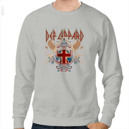 Def Leppard 80s Metal Band Rock N Roll Sweatshirt By @Breez