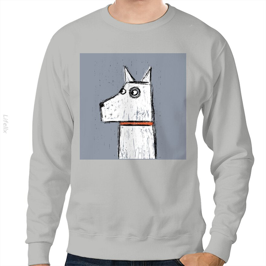 Arthur witte hond Sweatshirt door @Silviaro