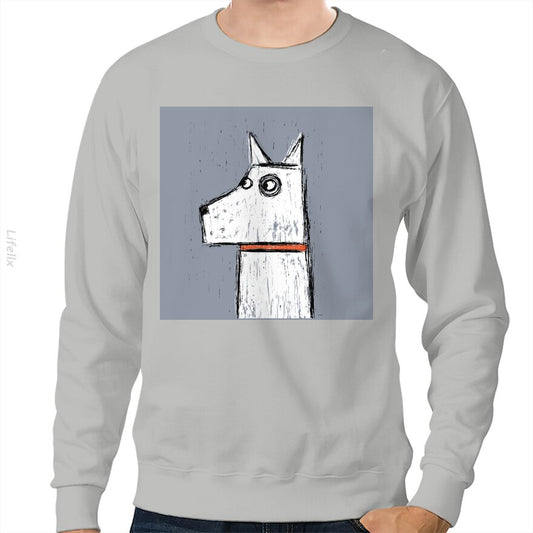 Arthur White Dog Sweatshirt By @Silviaro