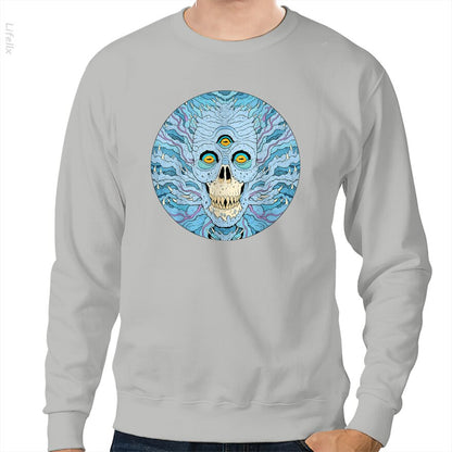 Diablos de Tres Ojos Calaveras Halloween Sudadera por @Silviaro