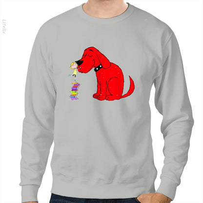 Clifford de grote rode hond Sweatshirt door @Virginie