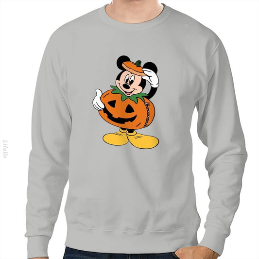 Mickey dans une citrouille d'Halloween Sweat-shirt par @Cyberwerior