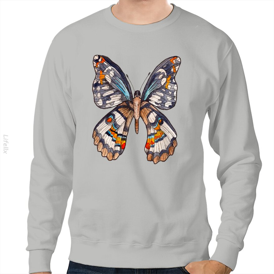 Aquarelvlinder Sweatshirt door @Breez