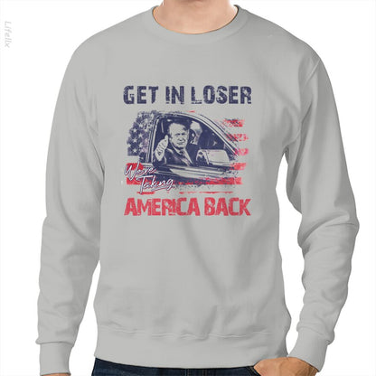 Trump, wir holen Amerika zurück Sweatshirt von @Breez