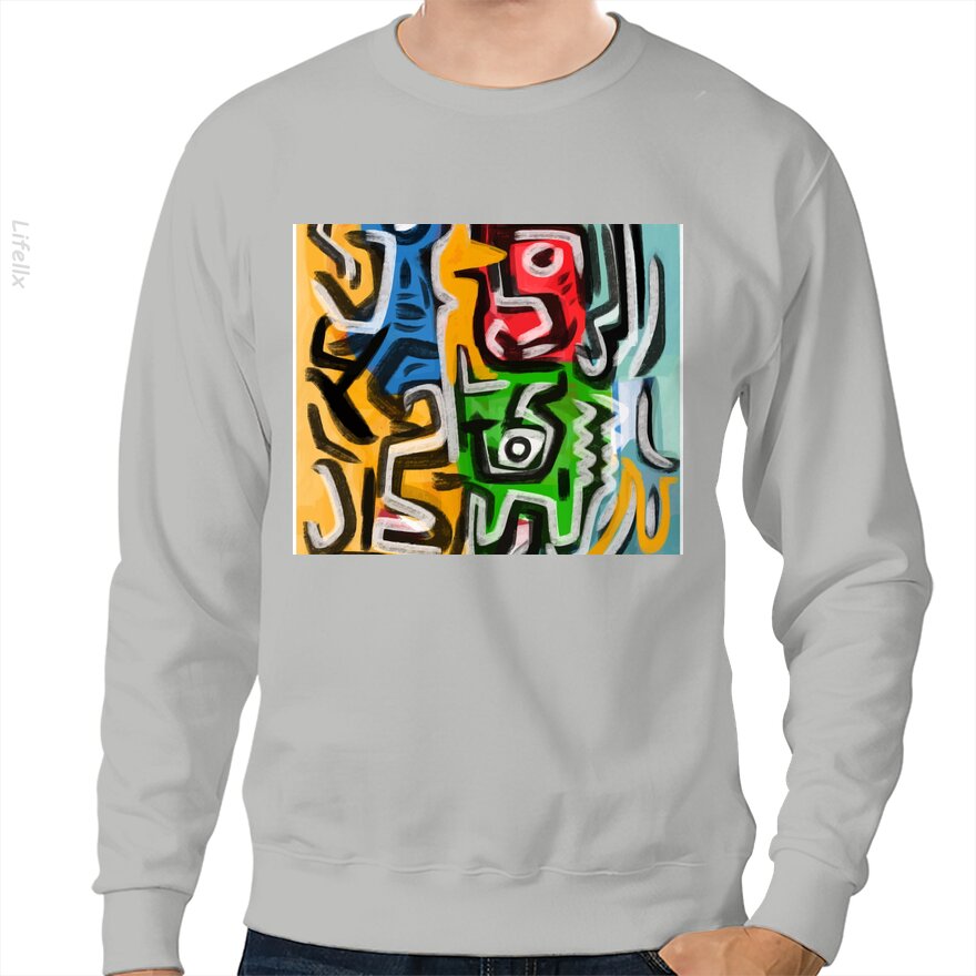 Primitive street art abstract Sweatshirt By @Silviaro