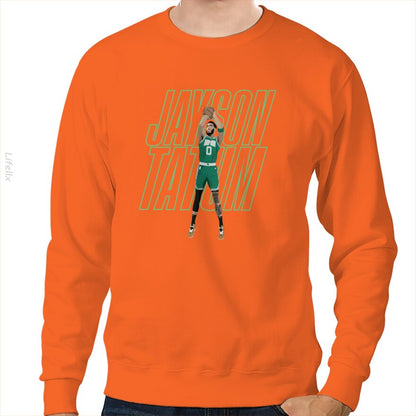 Jayson Tatum Basketball Green Boston Sweatshirt By @Breez