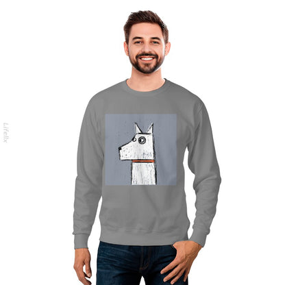 Arthur witte hond Sweatshirt door @Silviaro