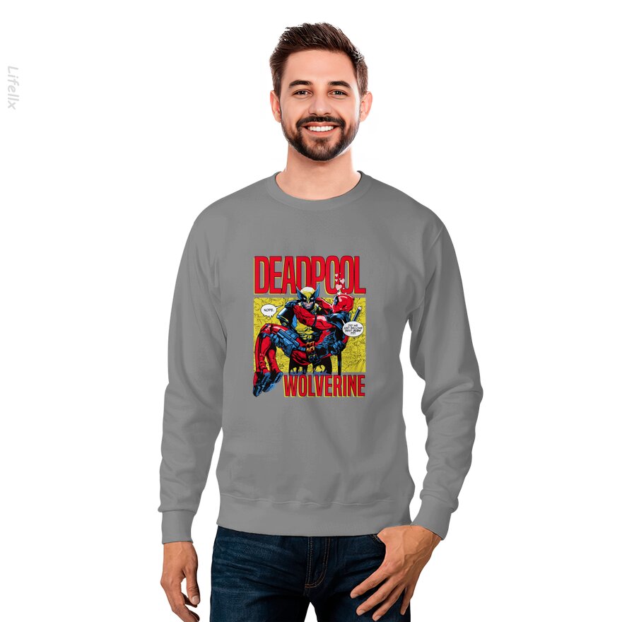 Deadpool 3 Wolverine Mejor Bubs Portada Sudadera por @Silviaro