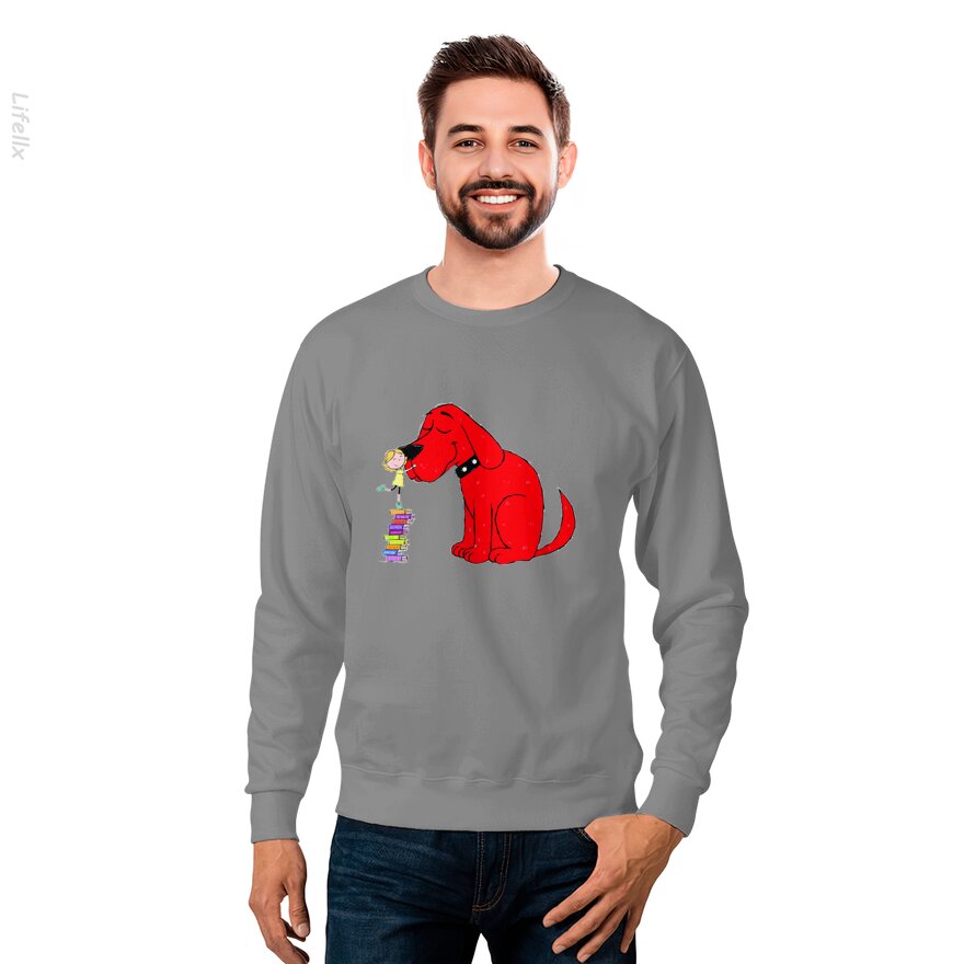 Clifford de grote rode hond Sweatshirt door @Virginie