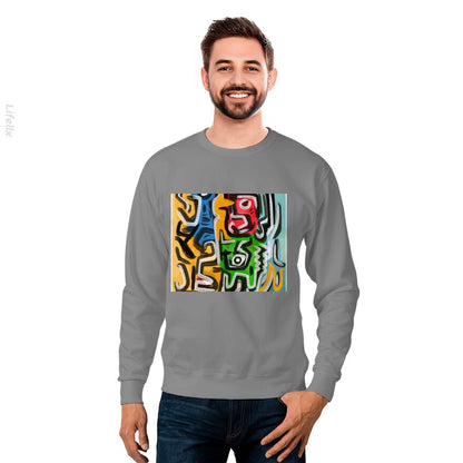 Primitieve straatkunst abstract Sweatshirt door @Silviaro