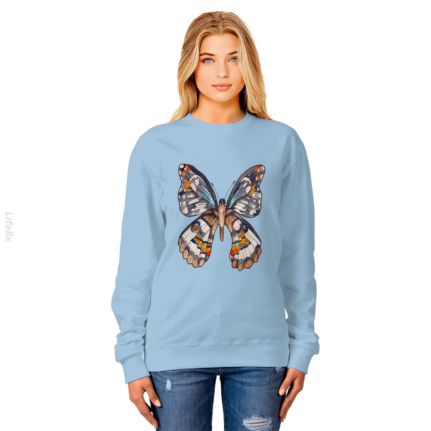 Papillon aquarelle Sweat-shirt par @Breez