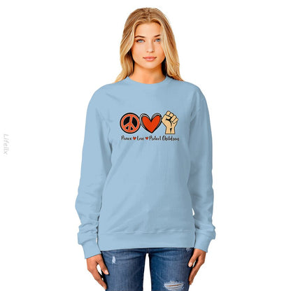 Protect Our Kids End Guns Violence Orange Peace sign Sweatshirt By @Breez