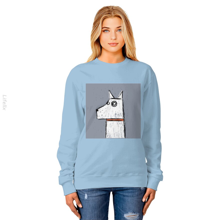 Arthur witte hond Sweatshirt door @Silviaro