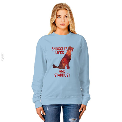 Fiery Ruby Red Milky Way Galaxy Golden Retriever Sweatshirt By @Breez