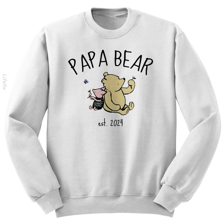 Winnie de Poeh Papa Beer Zwart Sweatshirt door @Estani