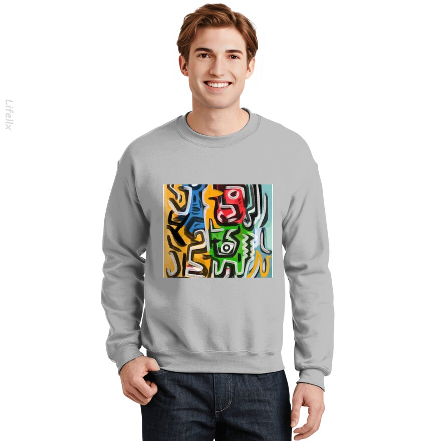 Primitieve straatkunst abstract Sweatshirt door @Silviaro