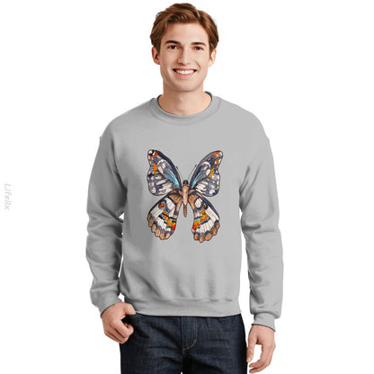 Aquarelvlinder Sweatshirt door @Breez