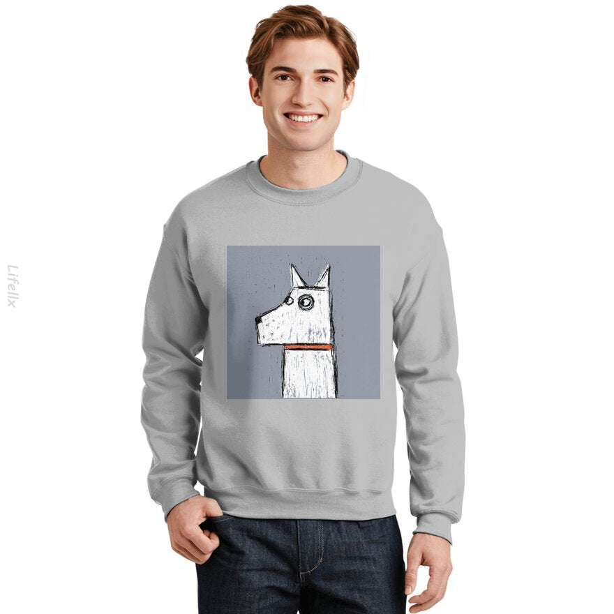 Arthur witte hond Sweatshirt door @Silviaro