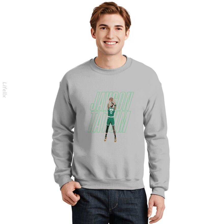 Jayson Tatum Basketball Green Boston Sweatshirt By @Breez