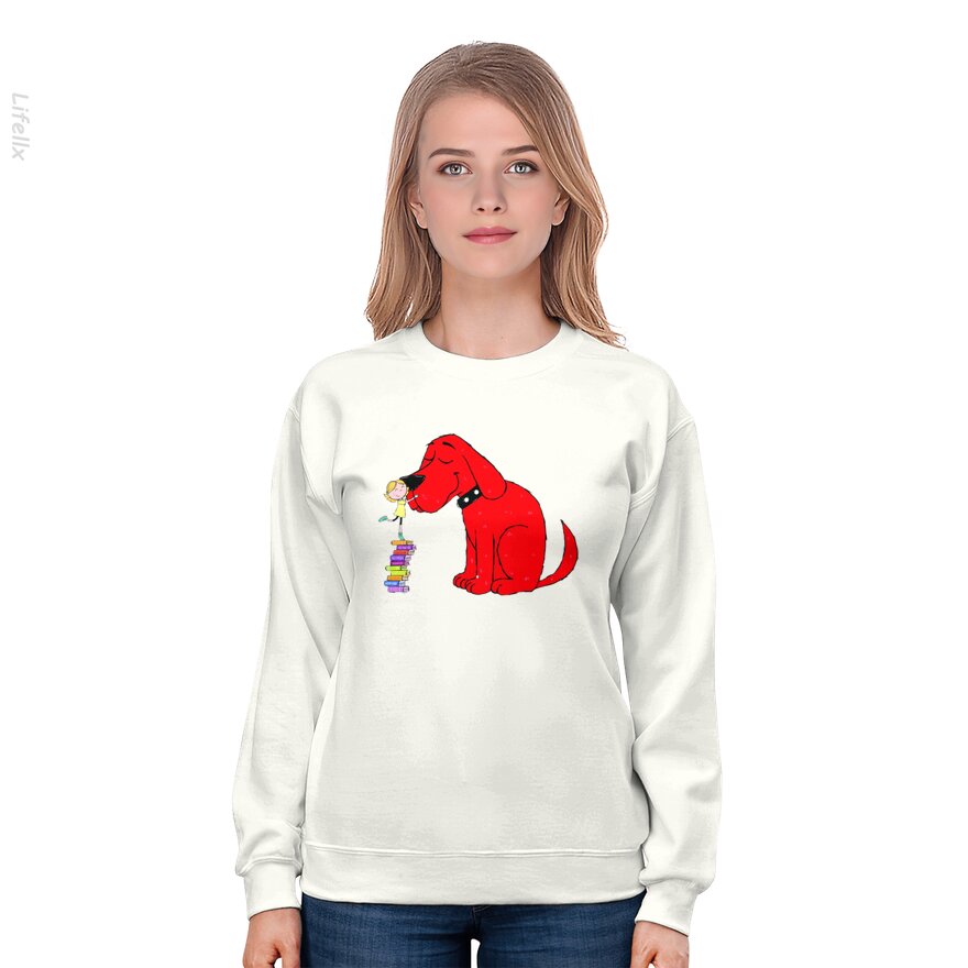 Clifford de grote rode hond Sweatshirt door @Virginie