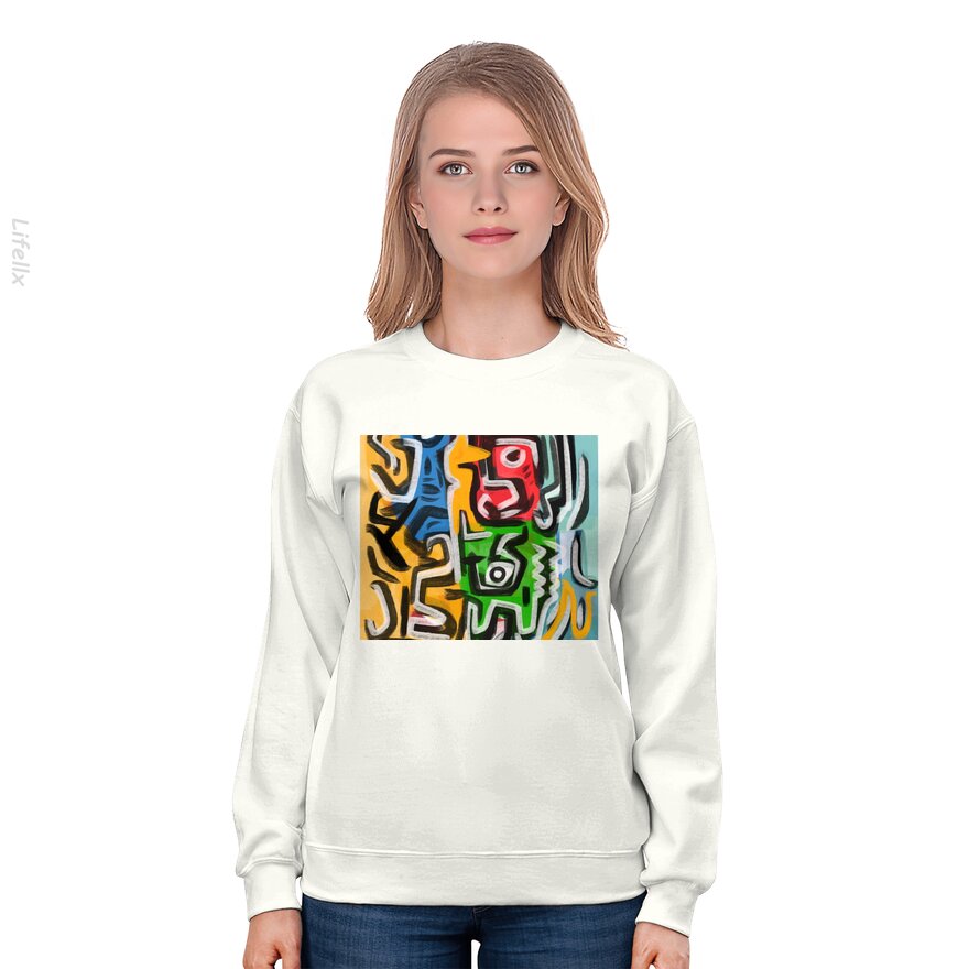 Primitieve straatkunst abstract Sweatshirt door @Silviaro