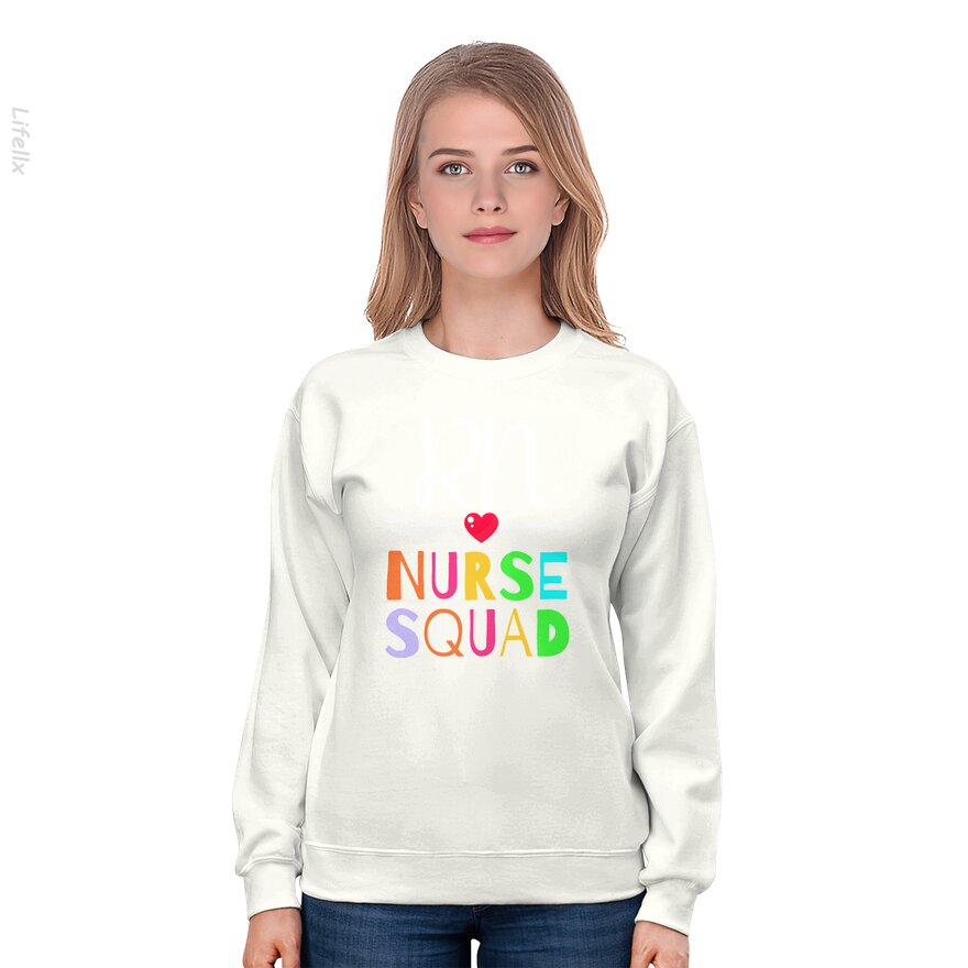 Nurse Awesome R N Nurse Squad Funny Colleague Sweatshirt By @Silviaro