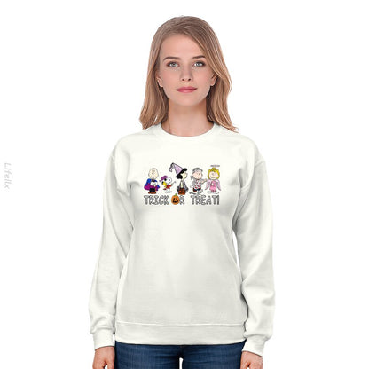 Snoopy hond trick or treat pompoenen Sweatshirt door @Breez