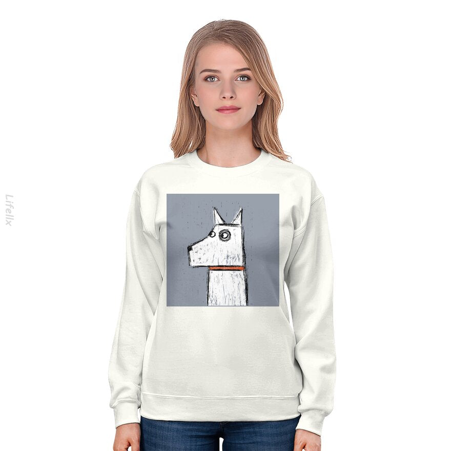 Arthur witte hond Sweatshirt door @Silviaro