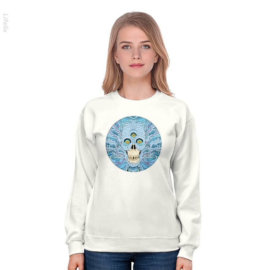 Diablos de Tres Ojos Calaveras Halloween Sudadera por @Silviaro