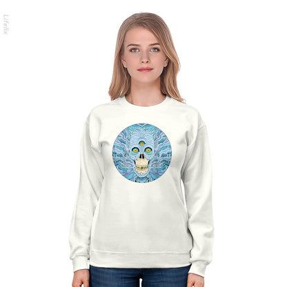 Three Eyed Devils Skulls Halloween Sweatshirt By @Silviaro