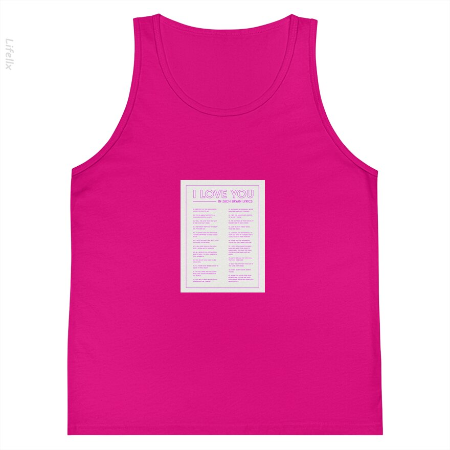 I Love You In Zach Bryan 2023 Tour Tank Tops By @Breez