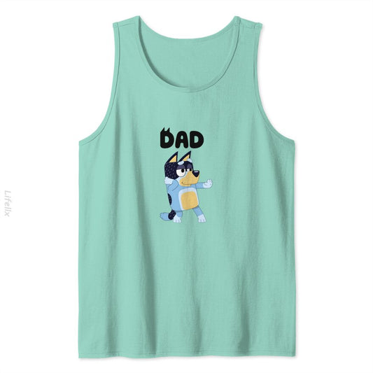 Bluey Dad Tank Tops By @Chetan_Art