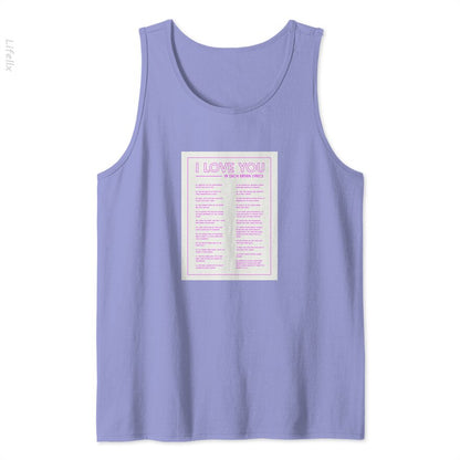 I Love You In Zach Bryan 2023 Tour Tank Tops By @Breez