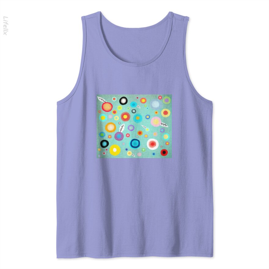 Colorful Happy Circles Tank Tops By @Silviaro