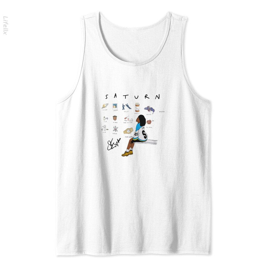 SZA Saturn White 2024 Music Fan Tank Tops By @Silviaro