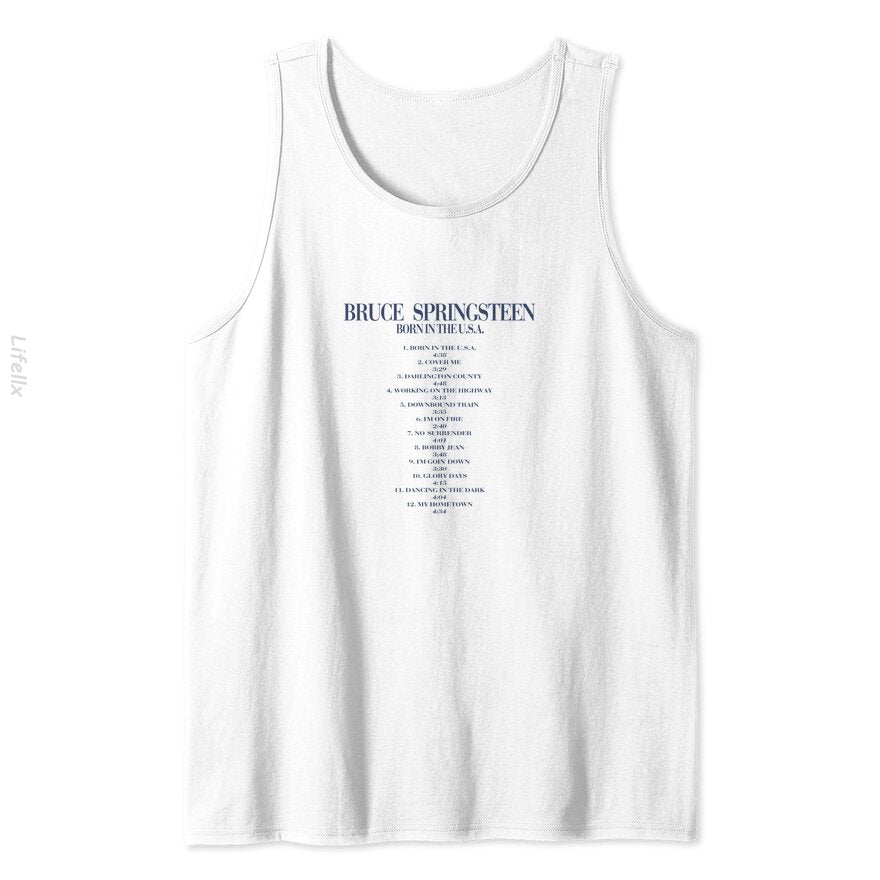 Bruce Springsteen Born in the USA Album Rock Tank Tops By @Silviaro