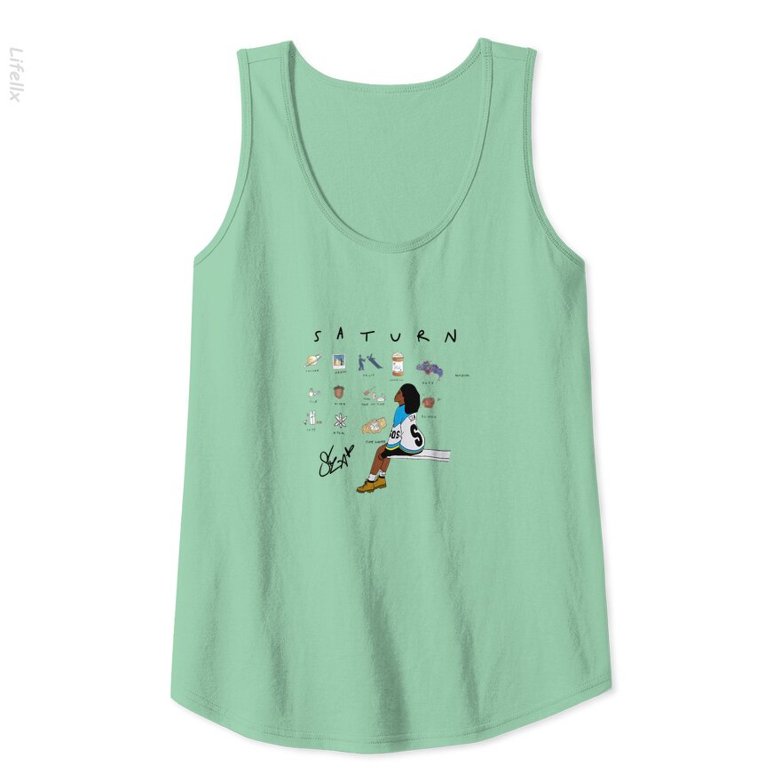 SZA Saturn White 2024 Music Fan Tank Tops By @Silviaro