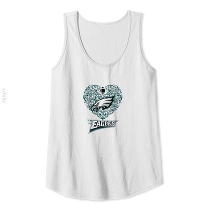 Philadelphia-Eagles Heart Tank Tops By @Silviaro