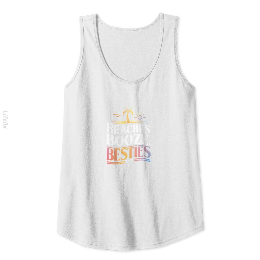 Beaches Booze & Besties Coconut Tree Summer Tank Tops By @Silviaro