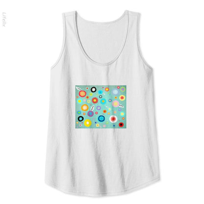 Colorful Happy Circles Tank Tops By @Silviaro