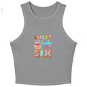 sweet sassy six 6 years old donut lover 6th birthday Tank Top By @Silviaro