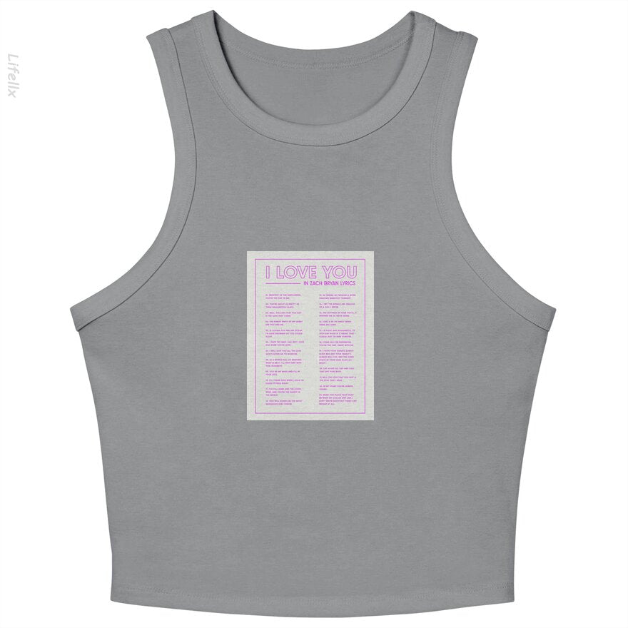 I Love You In Zach Bryan 2023 Tour Tank Tops By @Breez