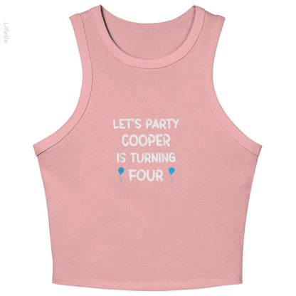 Cooper fourth birthday with name Tank Tops By @Luiizsfl