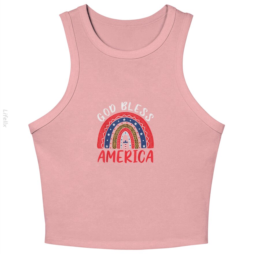 God Bless America 4th OF July Leopard USA Flag Christian Tank Tops By @Silviaro