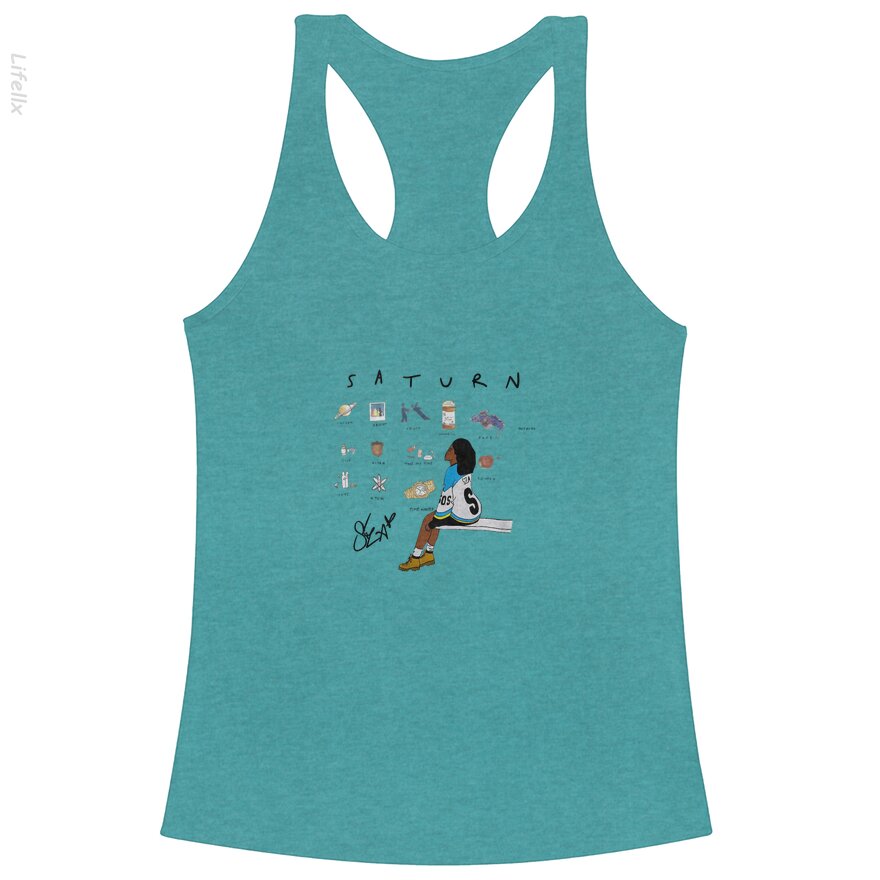 SZA Saturn White 2024 Music Fan Tank Tops By @Silviaro