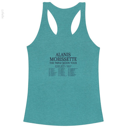 Alanis Morissette De Triple Moon Tour 2024 Data Mouwloos shirt door @Silviaro